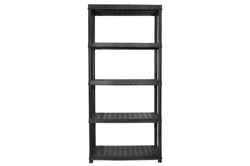 Förvaringshylla 5 hyllor svart 91,5x45,7x185 cm plast - Svart - Förvaring - Hylla - Bokhylla