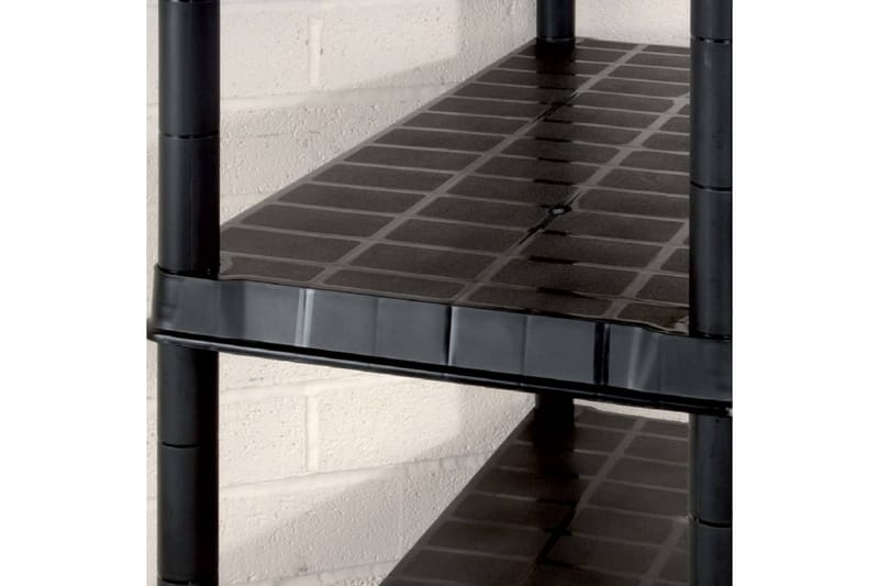 Förvaringshylla 5 hyllor svart 91,5x45,7x185 cm plast - Svart - Förvaring - Hylla - Bokhylla