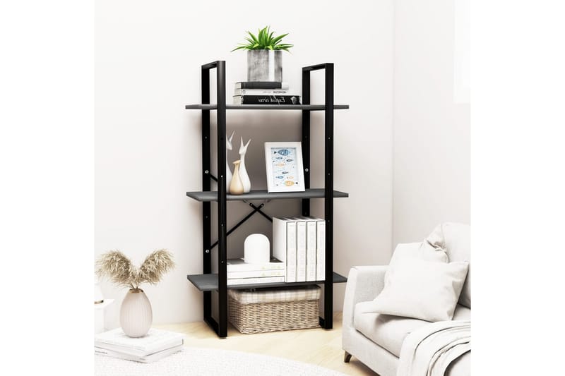 Förvaringshylla grå 60x30x105 cm massiv furu - Grå - Förvaring - Hylla - Bokhylla