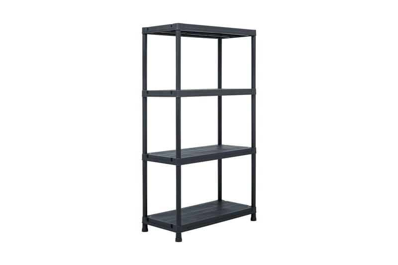 Förvaringshylla svart 100 kg 60x30x138 cm plast - Svart - Förvaring - Hylla - Bokhylla