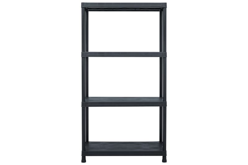 Förvaringshylla svart 100 kg 60x30x138 cm plast - Svart - Förvaring - Hylla - Bokhylla