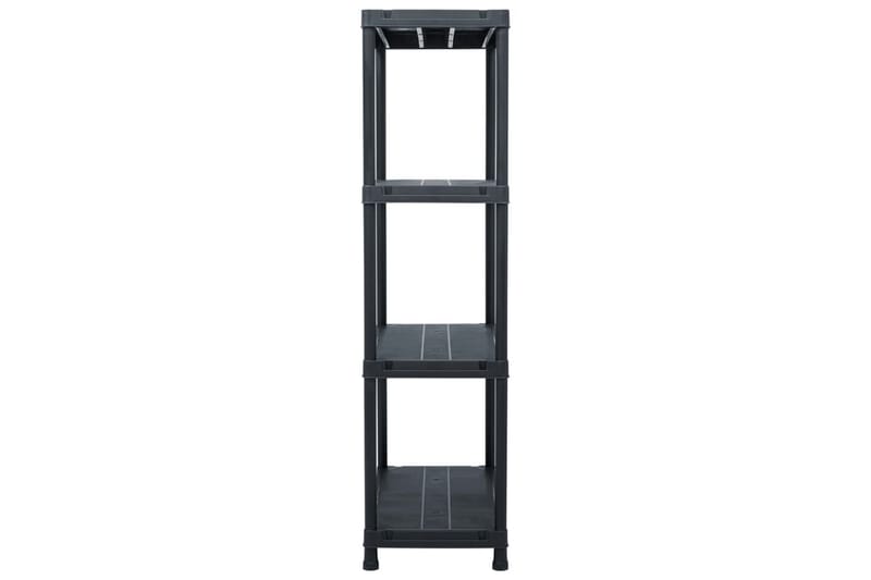 Förvaringshylla svart 100 kg 60x30x138 cm plast - Svart - Förvaring - Hylla - Bokhylla