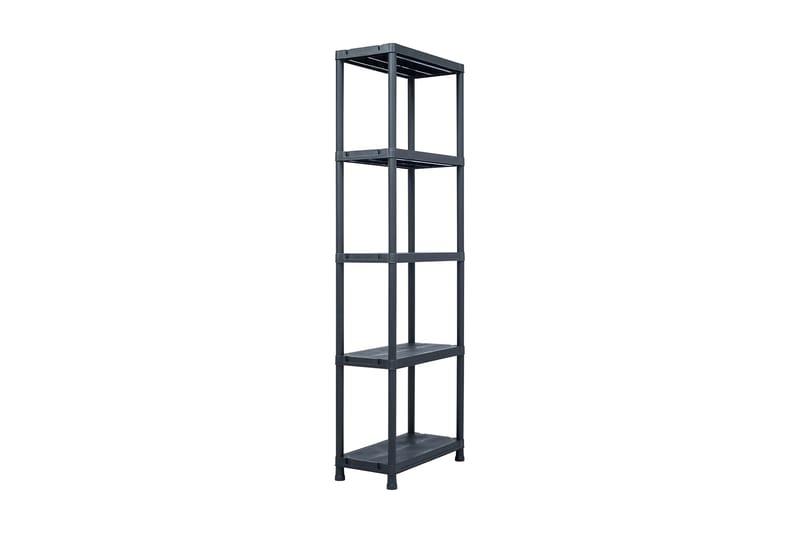 Förvaringshylla svart 125 kg 60x30x180 cm plast - Svart - Förvaring - Hylla - Bokhylla