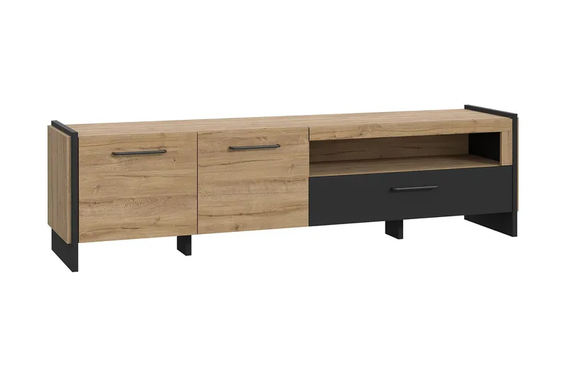 Gevgelija Bokhylla 41x187 cm - Brun/Svart - Förvaring - Hylla - Bokhylla