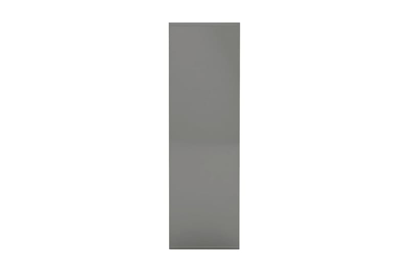Bokhylla grå högglans 98x30x98 cm spånskiva - Grå - Bokhylla
