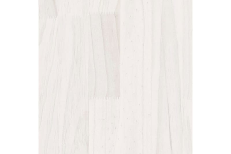Hög bokhylla vit 40x30x210 cm massiv furu - Vit - Bokhylla