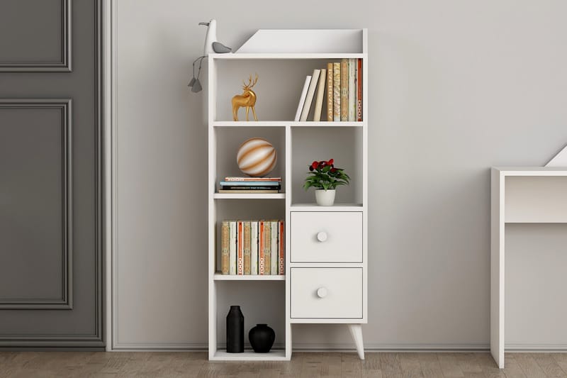 Hafing Bokhylla 61,8x29,8 cm Vit - Hanah Home - Förvaring - Hylla - Bokhylla