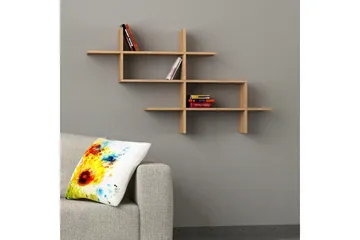 Halic Bokhylla 150x22 cm Brun - Hanah Home - Förvaring - Hylla - Vägghylla