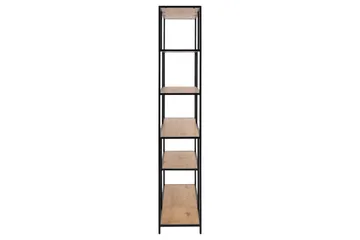 Hasslevik Bokhylla 135x35 cm 4 Hyllor - Natur/Matt Svart - Förvaring - Hylla - Bokhylla