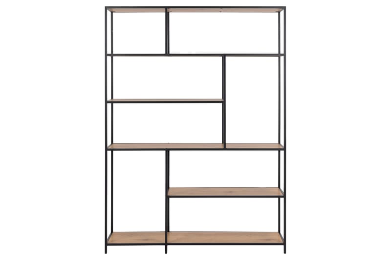 Hasslevik Bokhylla 135x35 cm 4 Hyllor - Natur/Matt Svart - Förvaring - Hylla - Bokhylla