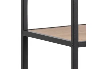 Hasslevik Bokhylla 135x35 cm 4 Hyllor - Natur/Matt Svart - Förvaring - Hylla - Bokhylla