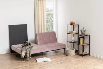 Hasslevik Bokhylla 35 cm i Ek - Svart|Beige - Förvaring - Hylla - Bokhylla