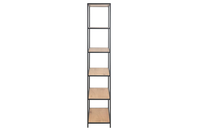 Hasslevik Bokhylla 77x35 cm 5 Hyllor - Natur/Matt Svart - Förvaring - Hylla - Bokhylla