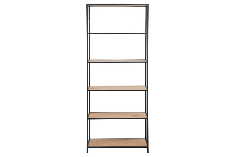 Hasslevik Bokhylla 77x35 cm 5 Hyllor - Natur/Matt Svart - Förvaring - Hylla - Bokhylla
