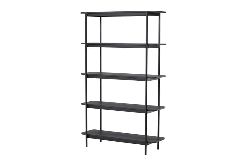 Heim Bokhylla 120 cm i Mörkt Trä, Svart