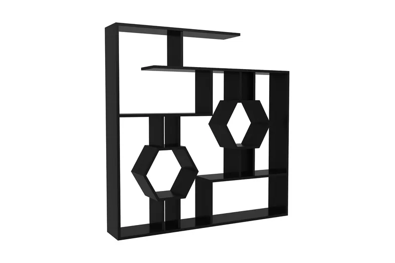 Hejde Bokhylla 134 cm, Svart