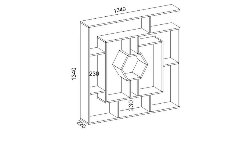 Hejde Bokhylla 134 cm - Vit - Förvaring - Hylla - Bokhylla