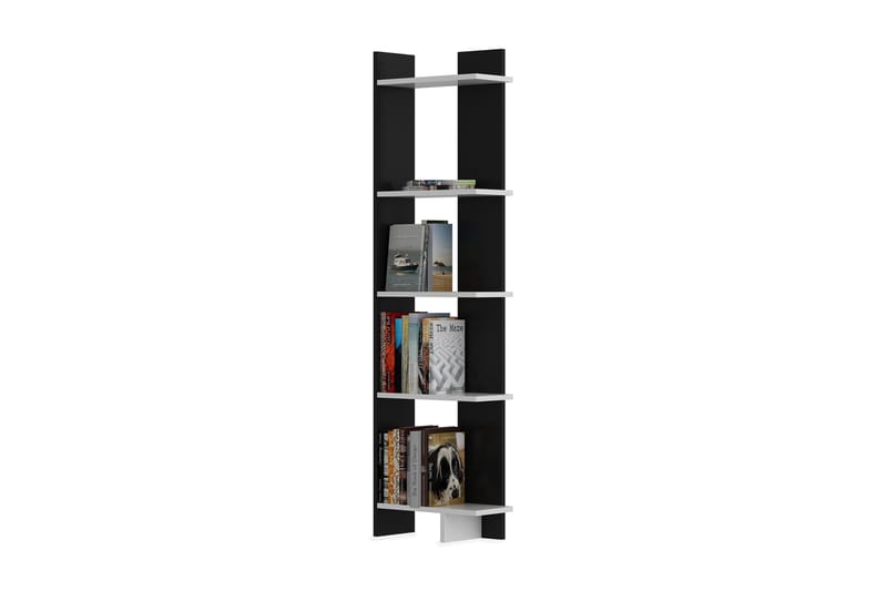 Hejde Bokhylla 22 cm, Svart|Vit