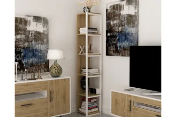 Hejde Bokhylla 34 cm - Brun/Vit - Förvaring - Hylla - Bokhylla