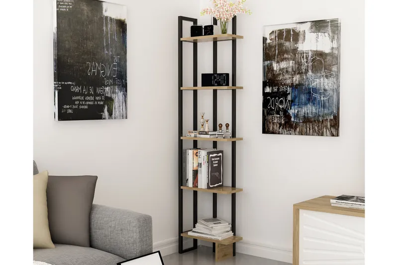 Hejde Bokhylla 45 cm - Brun/Svart - Förvaring - Hylla - Bokhylla