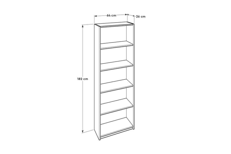 Bokhylla Hemani Vit - Vit - Förvaring - Hylla - Bokhylla