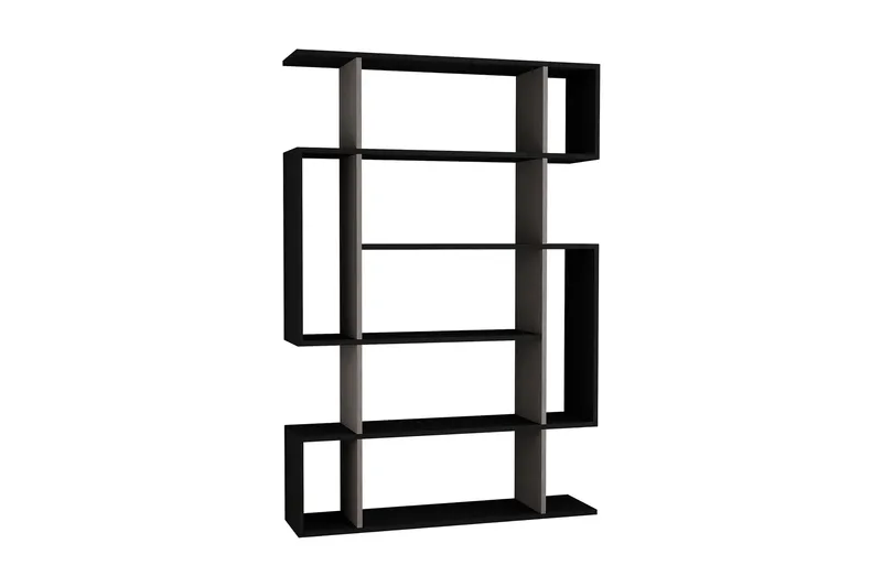 Homitis Bokhylla 108 cm i Mörkt Trä, Beige|Grå