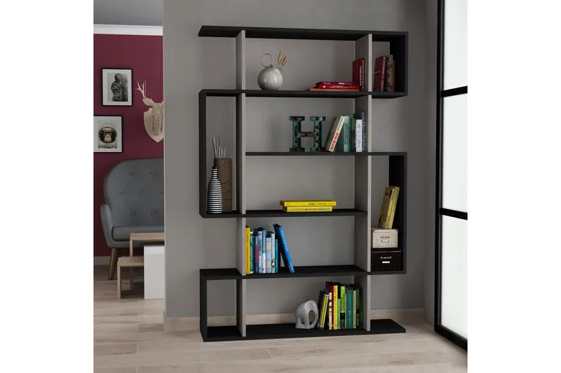 Homitis Bokhylla - Mörkgrå/Beige - Förvaring - Hylla - Bokhylla