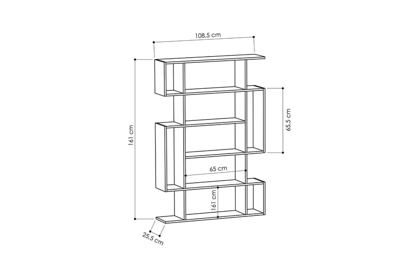 Homitis Bokhylla - Vit - Förvaring - Hylla - Bokhylla