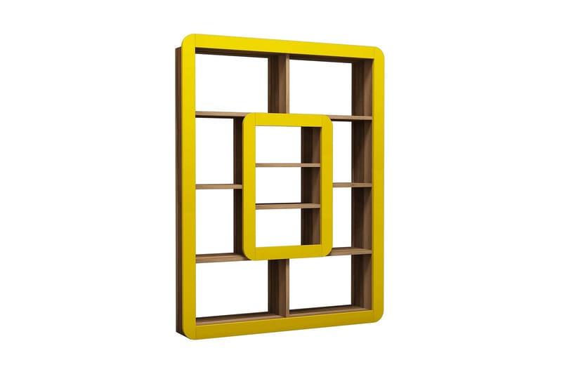 Hovdane Bokhylla 109 cm - Brun/Gul - Förvaring - Hylla - Bokhylla
