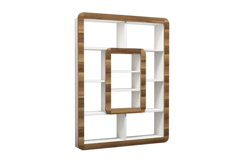 Hovdane Bokhylla 109 cm, Vit/Brun