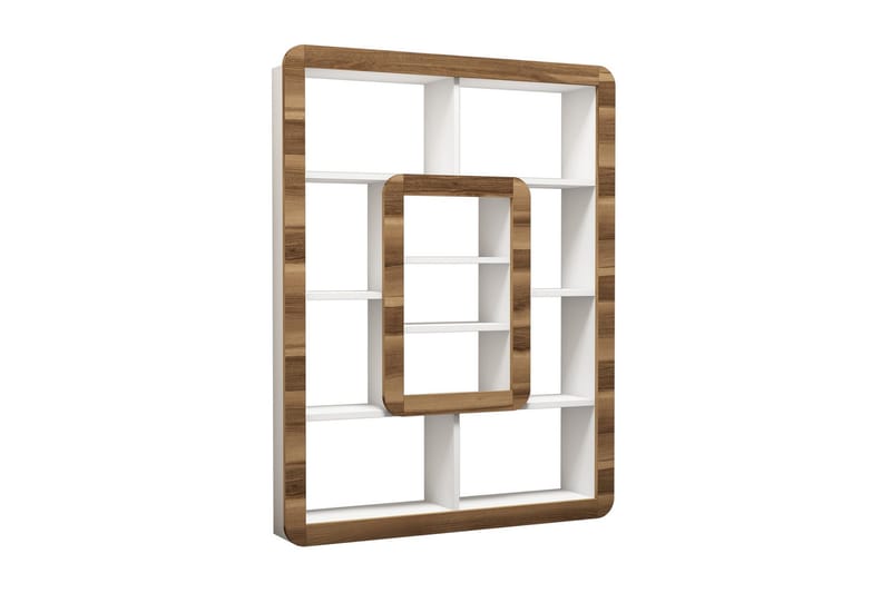 Hovdane Bokhylla 109 cm, Vit/Brun