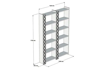 Hovdane Bokhylla 124 cm - Brun - Förvaring - Hylla - Bokhylla