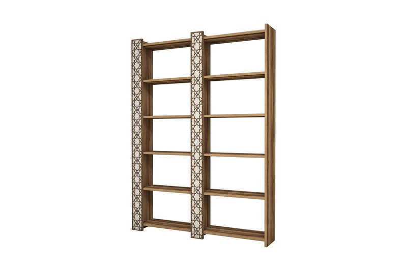 Hovdane Bokhylla 124 cm - Brun/Vit - Förvaring - Hylla - Bokhylla
