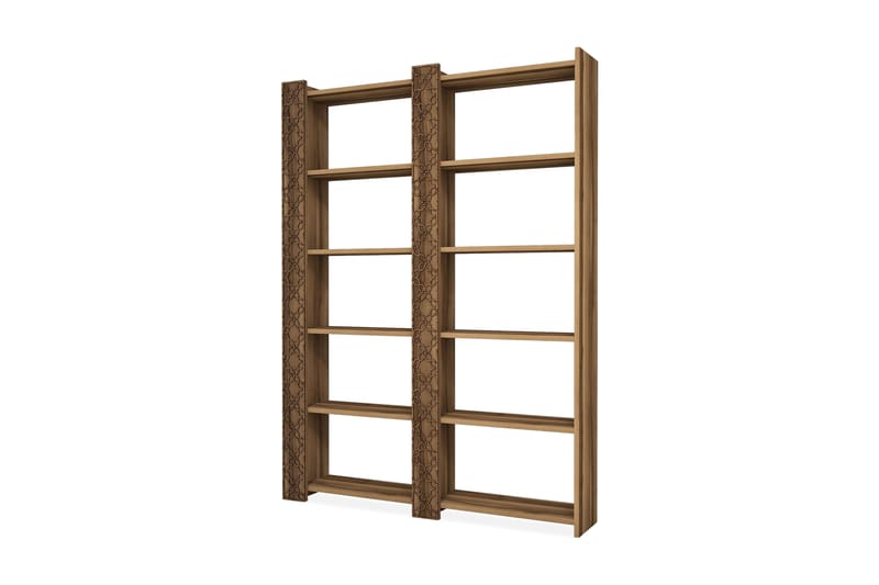 Hovdane Bokhylla 124 cm - Mörkbrun - Förvaring - Hylla - Bokhylla