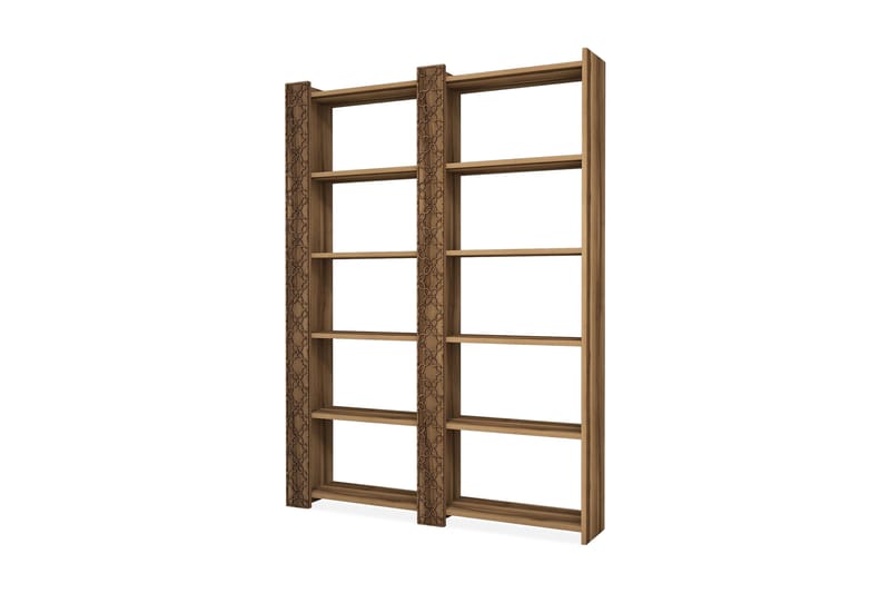 Hovdane Bokhylla 124 cm - Mörkbrun - Förvaring - Hylla - Bokhylla