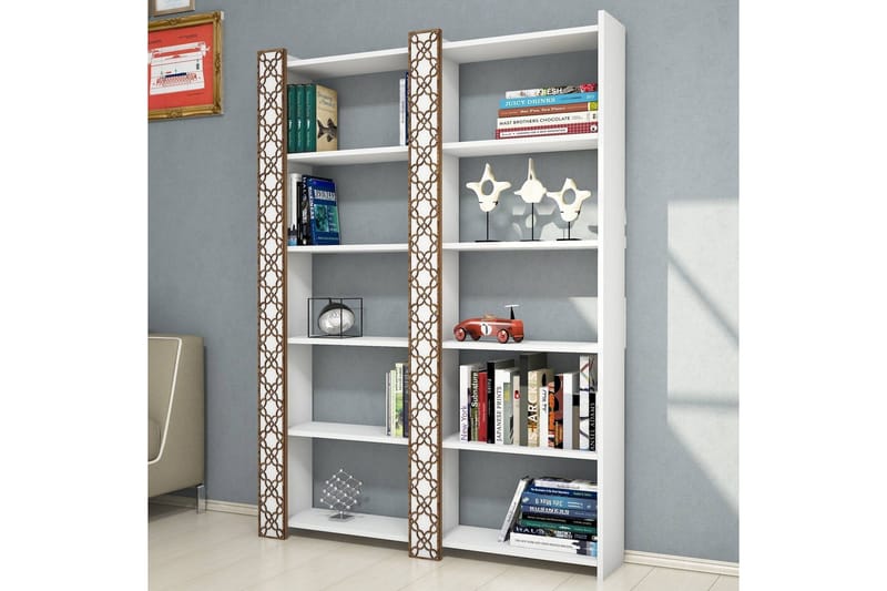 Hovdane Bokhylla 124 cm - Vit - Förvaring - Hylla - Bokhylla