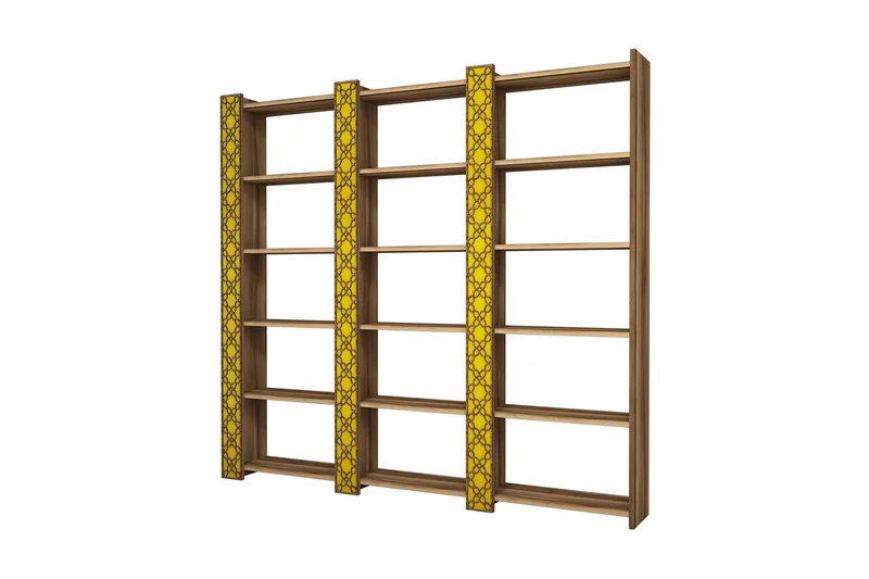 Hovdane Bokhylla 184 cm - Brun/Gul - Förvaring - Hylla - Bokhylla