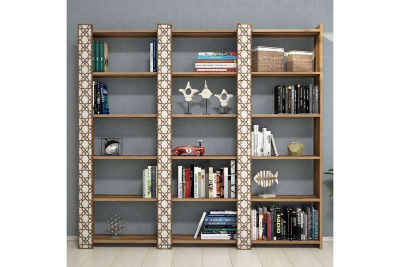 Hovdane Bokhylla 184 cm - Brun/Vit - Förvaring - Hylla - Bokhylla