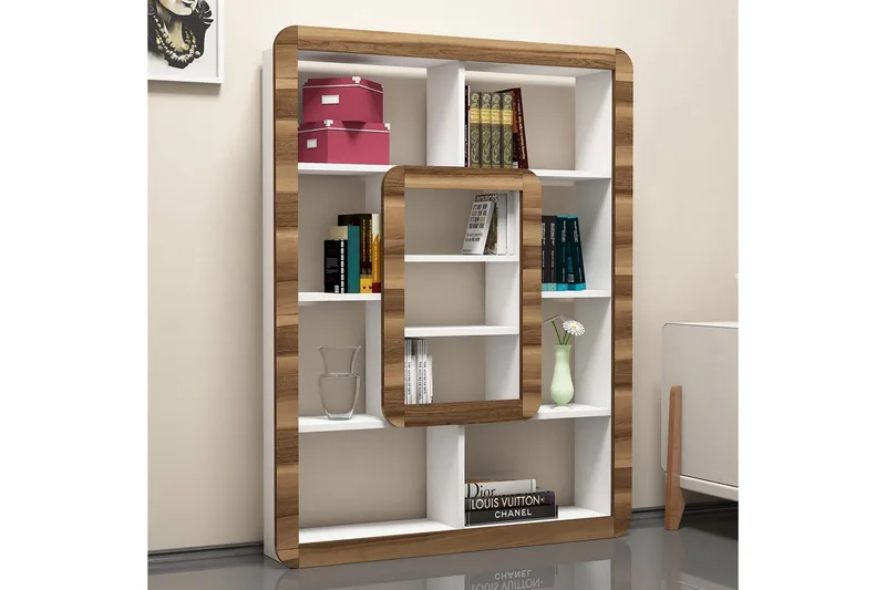 Hovdane Bokhylla 24 cm - Vit|Brun - Förvaring - Hylla - Bokhylla