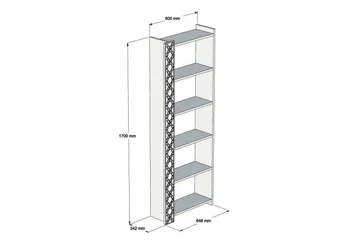 Hovdane Bokhylla 64 cm - Brun/Gul - Förvaring - Hylla - Bokhylla