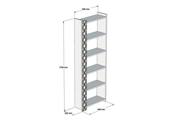 Hovdane Bokhylla 64 cm - Brun/Vit - Förvaring - Hylla - Bokhylla