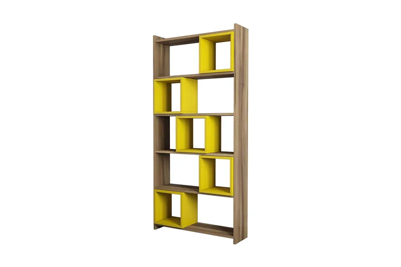 Hovdane Bokhylla 80 cm - Brun/Gul - Förvaring - Hylla - Bokhylla