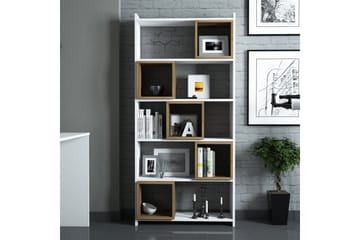 Hovdane Bokhylla 80 cm - Vit/Brun - Förvaring - Hylla - Bokhylla