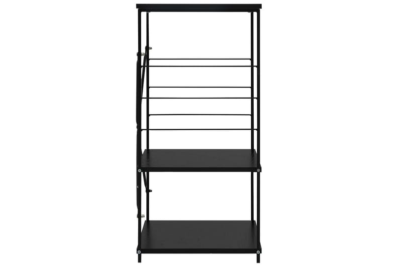 Hylla för mikrovågsugn svart 60x39,6x79,5 cm spånskiva - Svart - Förvaring - Hylla - Bokhylla