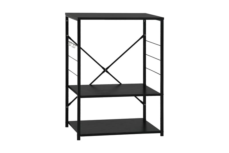Hylla för mikrovågsugn svart 60x39,6x79,5 cm spånskiva - Svart - Förvaring - Hylla - Bokhylla