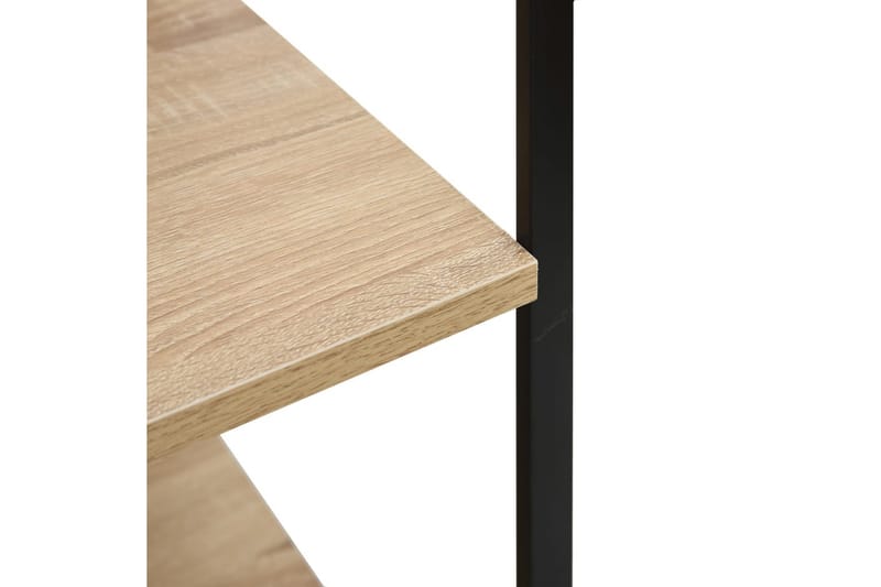 Hylla för mikrovågsugn svart och ek 60x39,6x79,5cm spånskiva - Svart - Förvaring - Hylla - Bokhylla