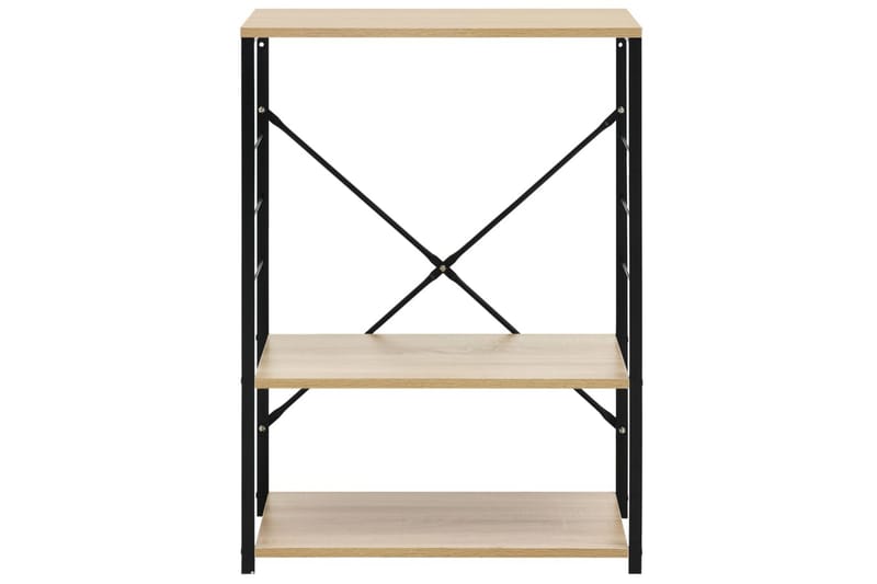 Hylla för mikrovågsugn svart och ek 60x39,6x79,5cm spånskiva - Svart - Förvaring - Hylla - Bokhylla