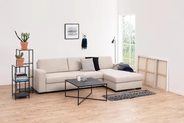 Ikaria Bokhylla 3 Plan i Glas och Metall - Svart - Förvaring - Hylla - Bokhylla