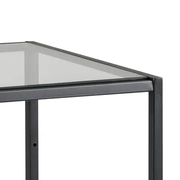 Ikaria Bokhylla 3 Plan i Glas och Metall - Svart - Förvaring - Hylla - Bokhylla