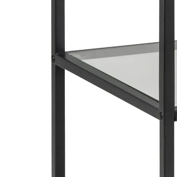 Ikaria Bokhylla 3 Plan i Glas och Metall - Svart - Förvaring - Hylla - Bokhylla